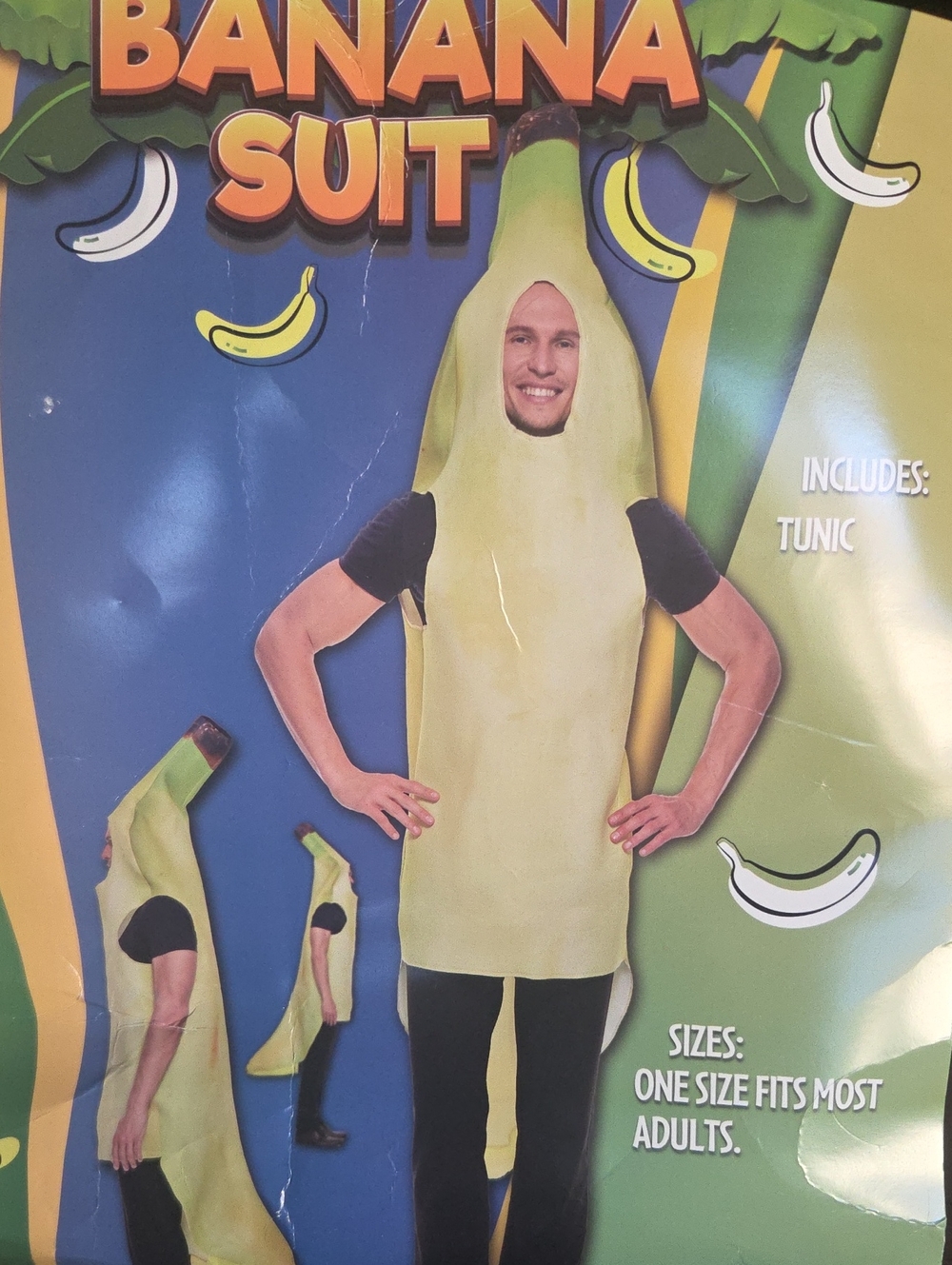 Adult Banana Costume - One Size Fits Most - Unisex